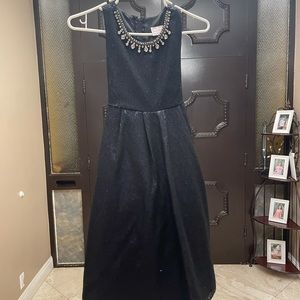 Navy blue girls evening gown